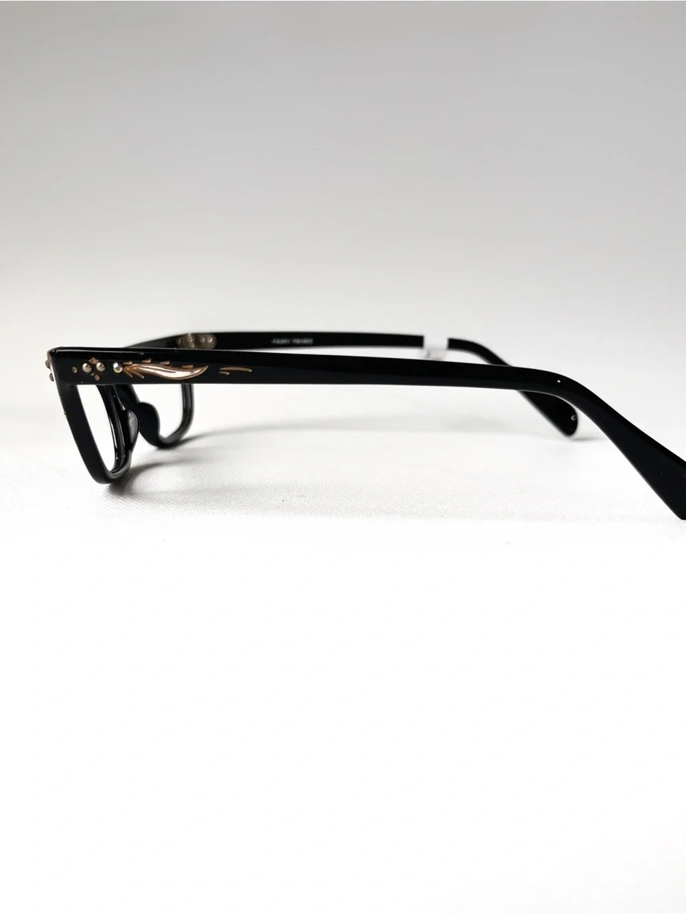 Vintage 50’s Petite Fit Eyeglasses NOS MCM Low Cat Eye Rhinestone Glasses